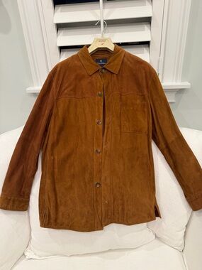 Brooks Brothers Men's Brown Suede Shirt Jacket